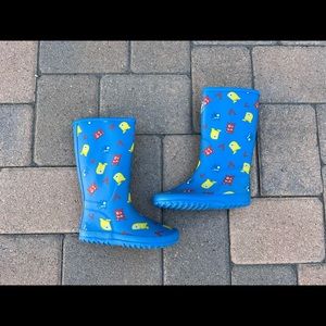 (750) Vivobarefoot Waterloo Rain Boot, Monster Print
